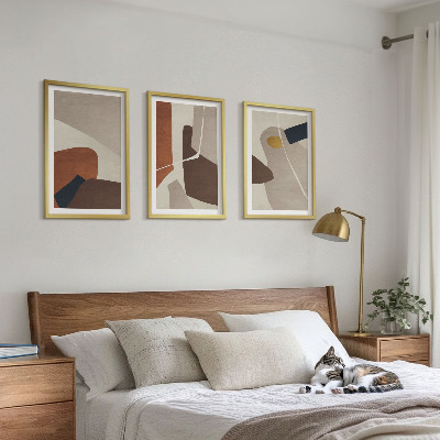 Set di 3 quadri Pittura astratta bohémien