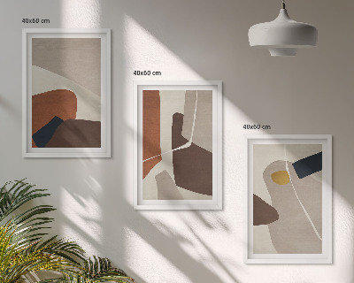 Set di 3 quadri Pittura astratta bohémien