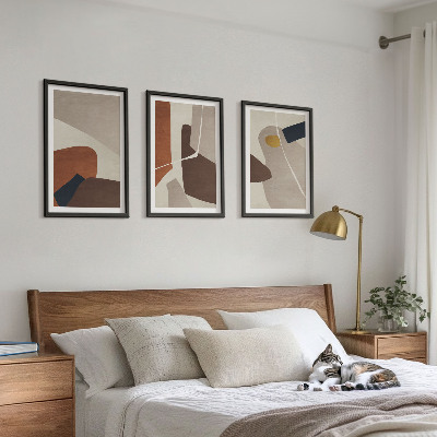 Set di 3 quadri Pittura astratta bohémien