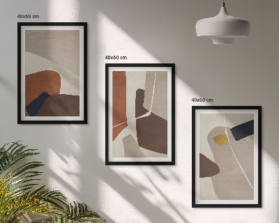 Set di 3 quadri Pittura astratta bohémien