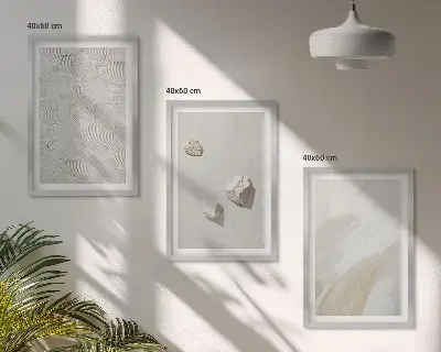 Set di quadri incorniciati con stampa di pietre arenarie in stile moderno