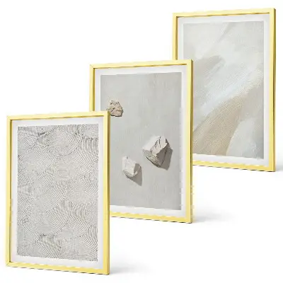 Set di quadri incorniciati con stampa di pietre arenarie in stile moderno