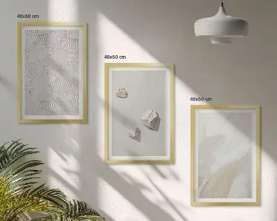 Set di quadri incorniciati con stampa di pietre arenarie in stile moderno