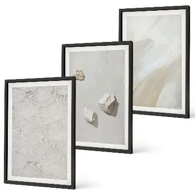 Set di quadri incorniciati con stampa di pietre arenarie in stile moderno