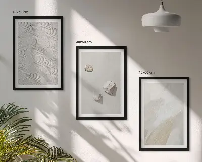 Set di quadri incorniciati con stampa di pietre arenarie in stile moderno