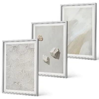 Set di quadri incorniciati con stampa di pietre arenarie in stile moderno