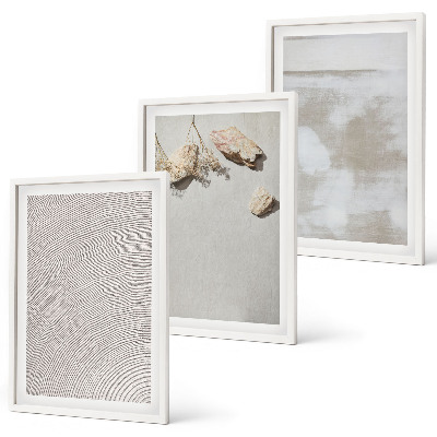 Set di 3 quadri Texture boho di pietre arenarie