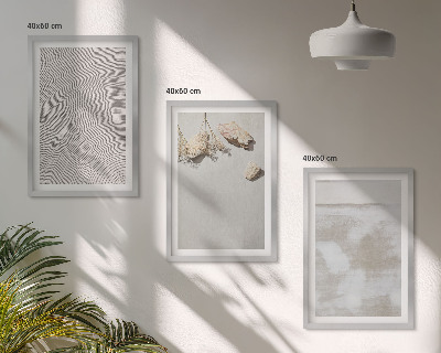 Set di 3 quadri Texture boho di pietre arenarie