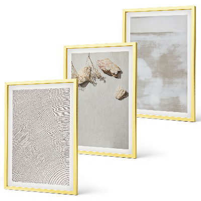 Set di 3 quadri Texture boho di pietre arenarie