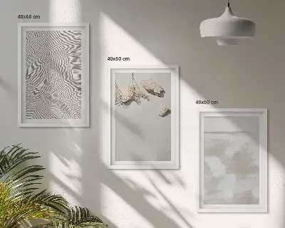 Set di 3 quadri con texture boho di pietre arenarie