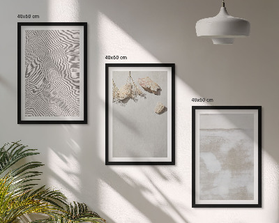 Set di 3 quadri Texture boho di pietre arenarie