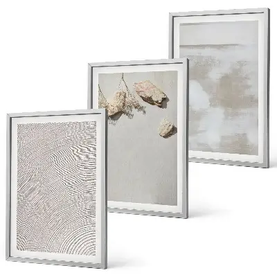 Set di 3 quadri con texture boho di pietre arenarie