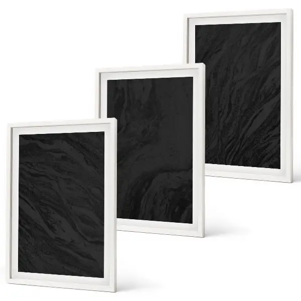 Composizione di quadri con texture eleganti in marmo scuro