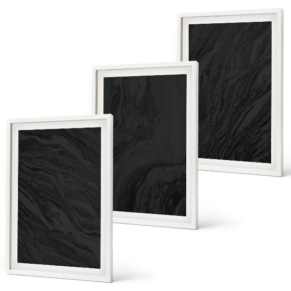 Composizione di quadri Texture eleganti in marmo scuro