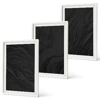 Composizione di quadri con texture eleganti in marmo scuro