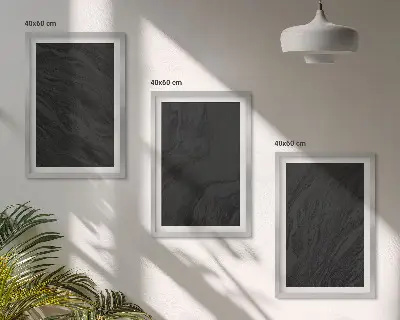 Composizione di quadri con texture eleganti in marmo scuro
