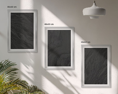 Composizione di quadri Texture eleganti in marmo scuro