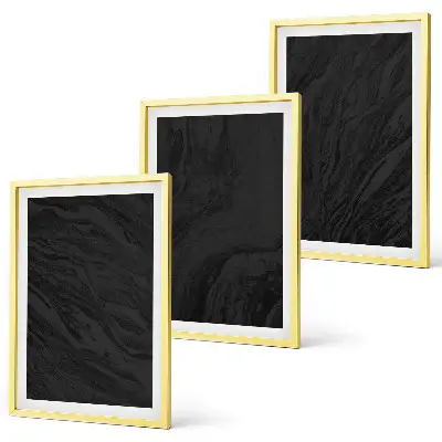 Composizione di quadri con texture eleganti in marmo scuro