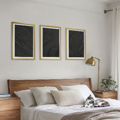 Composizione di quadri Texture eleganti in marmo scuro