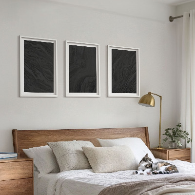 Composizione di quadri Texture eleganti in marmo scuro