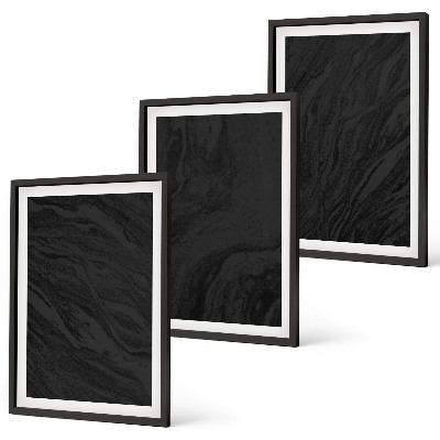 Composizione di quadri Texture eleganti in marmo scuro
