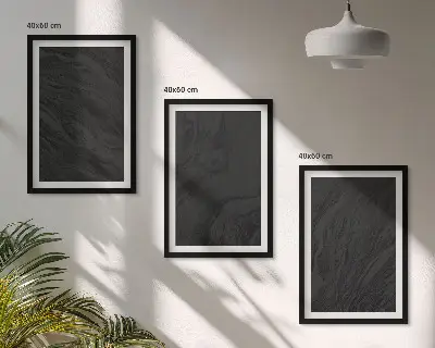 Composizione di quadri con texture eleganti in marmo scuro