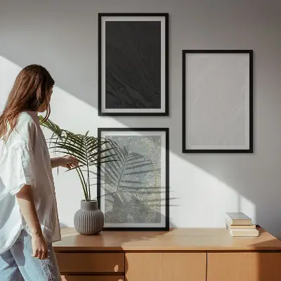 Set di quadri incorniciati con stampa I colori delle eleganti strutture in pietra
