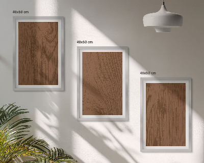 Set di 3 quadri texture del legno corteccia minimalismo
