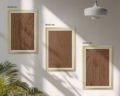 Set di 3 quadri texture del legno corteccia minimalismo