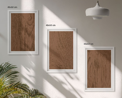 Set di 3 quadri texture del legno corteccia minimalismo
