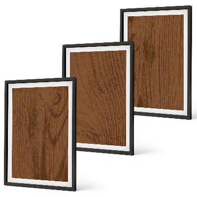 Set di 3 quadri texture del legno corteccia minimalismo