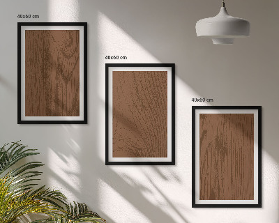 Set di 3 quadri texture del legno corteccia minimalismo