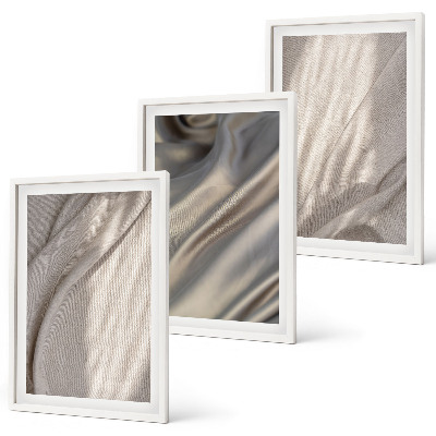 Composizione di quadri Tessuti boho naturali in primo piano