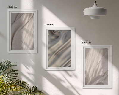 Composizione di quadri Tessuti boho naturali in primo piano