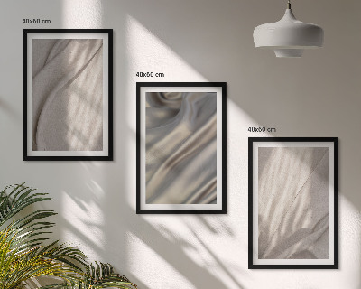 Composizione di quadri Tessuti boho naturali in primo piano