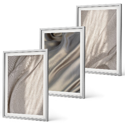 Composizione di quadri Tessuti boho naturali in primo piano