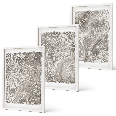 Set di 3 quadri Pittura dalle forme moderne