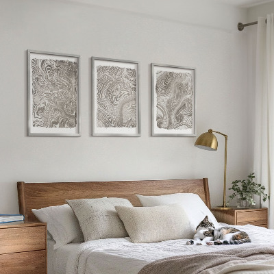 Set di 3 quadri Pittura dalle forme moderne