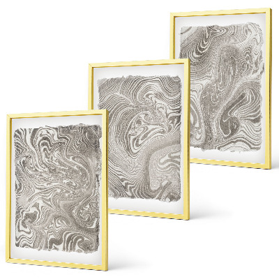 Set di 3 quadri Pittura dalle forme moderne