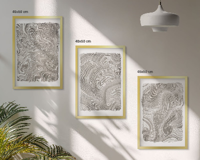 Set di 3 quadri Pittura dalle forme moderne