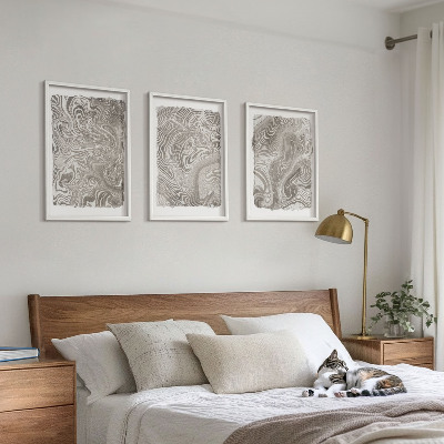 Set di 3 quadri Pittura dalle forme moderne