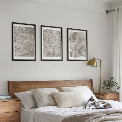 Set di 3 quadri Pittura dalle forme moderne