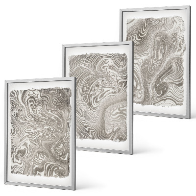 Set di 3 quadri Pittura dalle forme moderne