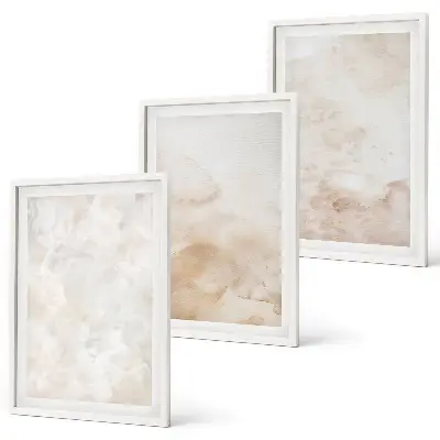 Composizione di quadri con texture pastello alla moda