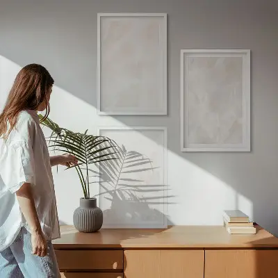 Set di quadri incorniciati motivo con struttura in marmo elegante