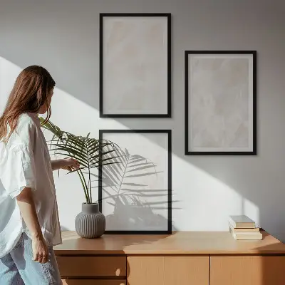 Set di quadri incorniciati motivo con struttura in marmo elegante