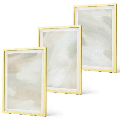 Set di 3 quadri decorazione da parete con motivi astratti boho dai colori vivaci
