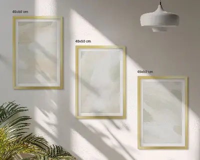 Set di 3 quadri decorazione da parete con motivi astratti boho dai colori vivaci