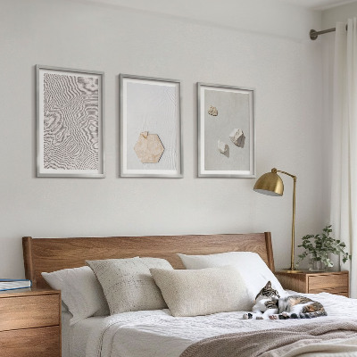 Composizione di quadri Texture leggere e boho effetto sabbia