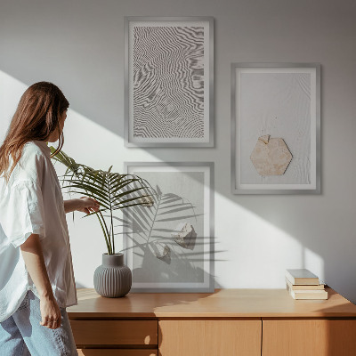 Composizione di quadri Texture leggere e boho effetto sabbia